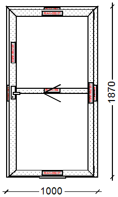 Дверь открывание наружу 40 мм, Provedal, Дверная фурнитура, 1870х1000, Белый 9016, Белый 9016